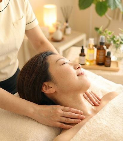 首マッサージ(肩甲骨手前)